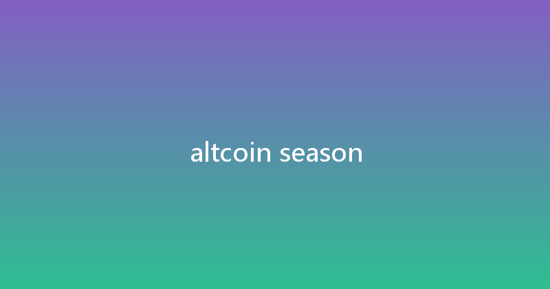 altcoin season 