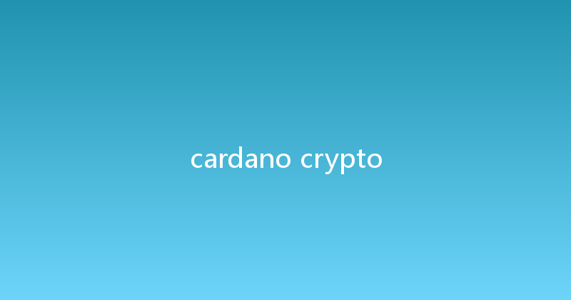 cardano crypto 